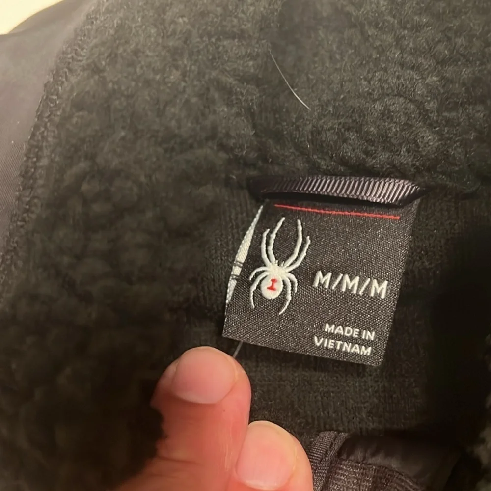 NWT‎ Spyder Men Size M Fur Sherpa Militant Full Zip Jacket Pockets $129 (B1)